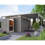 KOVINSKA VRTNA HIKA KARIBU OSTEN 3.5 SIV ALUMINIJ 330X330X215